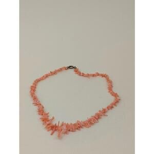 1970's mediterranean pink coral necklace